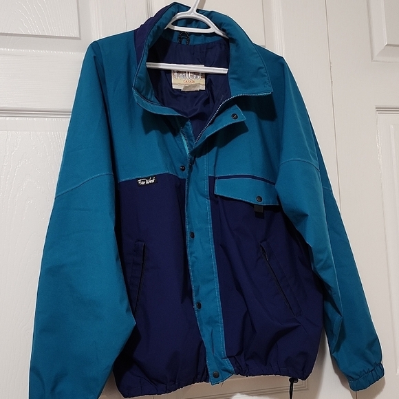 Far West Canada Blue Vintage Windbreaker with Color-Blocking Y2K - Picture 3 of 6